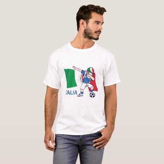 Italië Kind voetbal schooljongen T-shirt (Voorkant volledig)