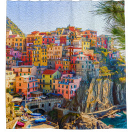 Italië Kleurrijke Zeeen Douchegordijn