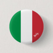 Italië-knop, patriottische Italiaanse vlag-mode Ronde Button 3,2 Cm (Voorkant)