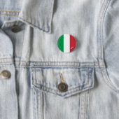 Italië-knop, patriottische Italiaanse vlag-mode Ronde Button 3,2 Cm (In situ)