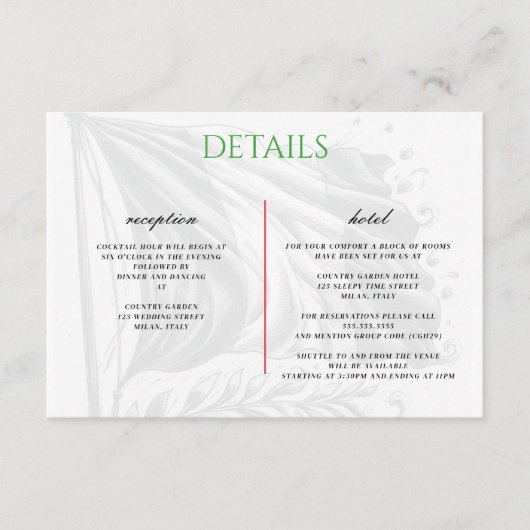 Italië Koppel Behuizing Kaart (Voorkant)