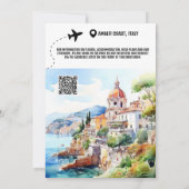 Italië kust foto save the date bestemming amalfi (Achterkant)