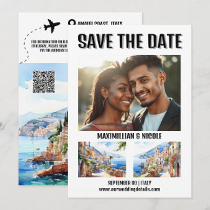 Italië kust foto save the date bestemming amalfi