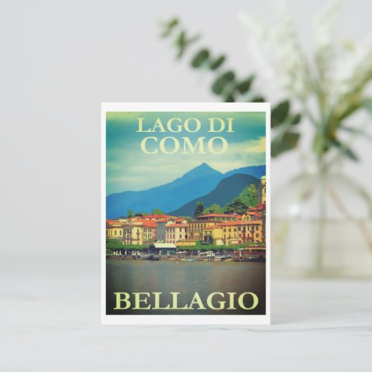  Italië Lago di Como Bellagio Reis Briefkaart (Staand voorkant)