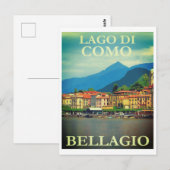 Italië Lago di Como Bellagio Reis Briefkaart (Voorkant / Achterkant)