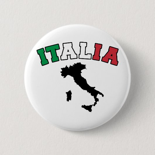 Italië Land Ronde Button 5,7 Cm (Voorkant)
