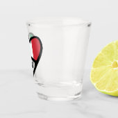 Italië Landcode Vlag Hart, ITA Shot Glas (Rechts)