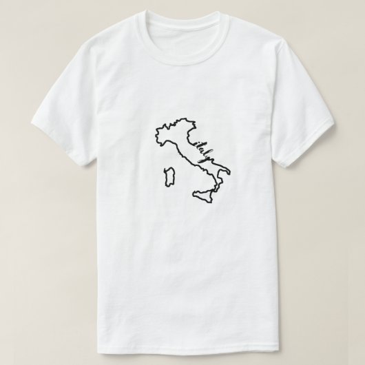 Italië Landenoverzicht met Italiaanse Script Moder T-shirt (Design voorkant)