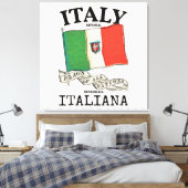  Italië Landenvlag Canvas Afdruk (Insitu (Slaapkamer))