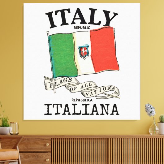 Italië Landenvlag Canvas Afdruk (Insitu (Woonkamer))