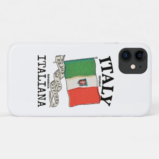  Italië Landenvlag Case-Mate iPhone Case (Achterkant (horizontaal))