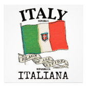  Italië Landenvlag Foto Afdruk (Voorkant)