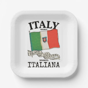  Italië Landenvlag Papieren Bordje