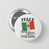 Italië Landenvlag Ronde Button 5,7 Cm (Voorkant /achterkant)