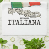  Italië Landenvlag Theedoek (Gevouwen)