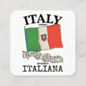 Italië Landenvlag Vierkante Visitekaartje (Achterkant)