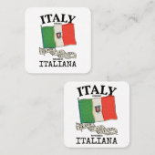 Italië Landenvlag Vierkante Visitekaartje (Voorkant / Achterkant)