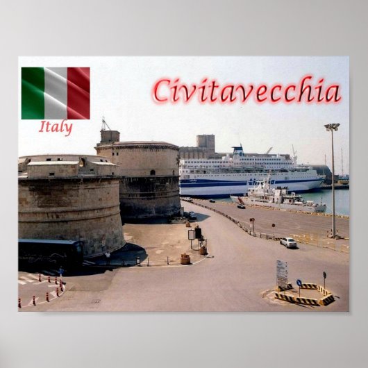 Italië - Lazio - Civitavecchia - Poster (Voorkant)