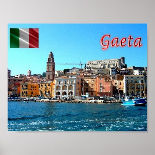 Italië - Lazio - Gaeta Medioevale - Zee Uitzicht - Poster (Voorkant)