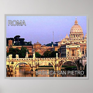 Italië - Lazio - Roma - Basilica Saint Peter - Poster