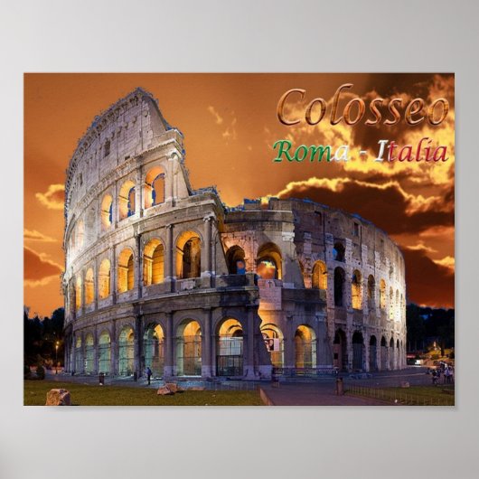 Italië - Lazio - Roma - Colosseo - Poster (Voorkant)