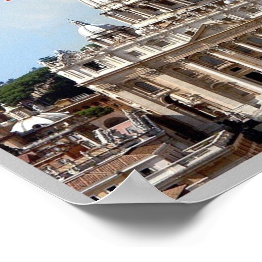 Italië - Lazio - Rome - Basilica Saint Peter - Poster (Hoek)