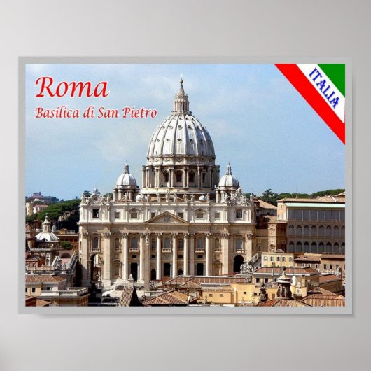 Italië - Lazio - Rome - Basilica Saint Peter - Poster (Voorkant)