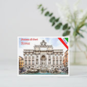 Italië - Lazio - Rome - Bountain Trevi Briefkaart (Staand voorkant)