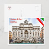 Italië - Lazio - Rome - Bountain Trevi Briefkaart (Voorkant / Achterkant)