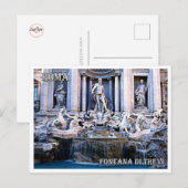Italië - Lazio - Rome - Bountain Trevi Briefkaart (Voorkant / Achterkant)