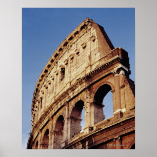 Italië, Lazio, Rome, Colosseum bij zonsondergang Poster