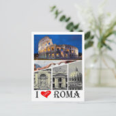 Italië - Lazio - Rome - I Love - Briefkaart (Staand voorkant)