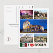 Italië - Lazio - Rome - I Love - Briefkaart (Voorkant / Achterkant)