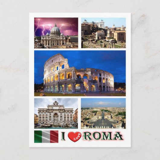 Italië - Lazio - Rome - I Love - Briefkaart (Voorkant)