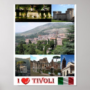 Italië - Lazio - Tivoli - I Love - Poster