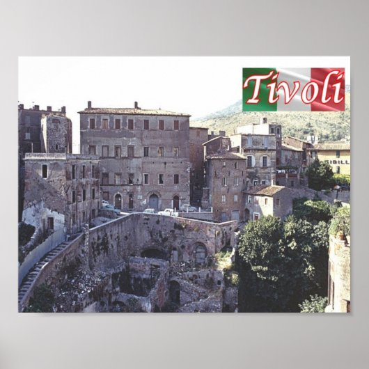 Italië - Lazio - Tivoli - Oude stad - Poster (Voorkant)