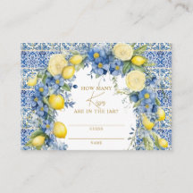 Italië Lemon Tegels Hoeveel Kisses Game Place Card