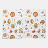 Italië Leuk Eten Chef Kleurrijk Theedoek (Horizontaal)