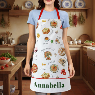 Italië Leuk Voedsel Chef Kleurrijk Schort