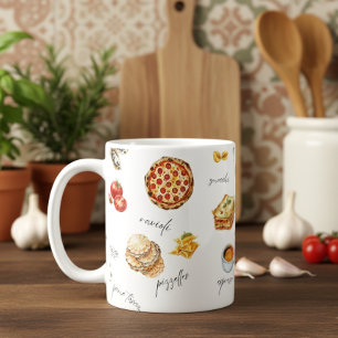 Italië Leuke Eten Chef Kleurrijk Koffiemok