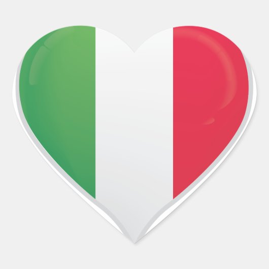 Italië liefde vlag trots hart sticker (Voorkant)