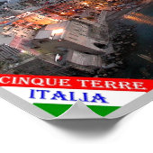 Italië - Liguria - Cinque Terre - Vernazza - Poster (Hoek)