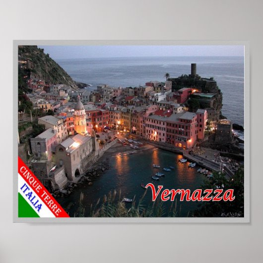 Italië - Liguria - Cinque Terre - Vernazza - Poster (Voorkant)