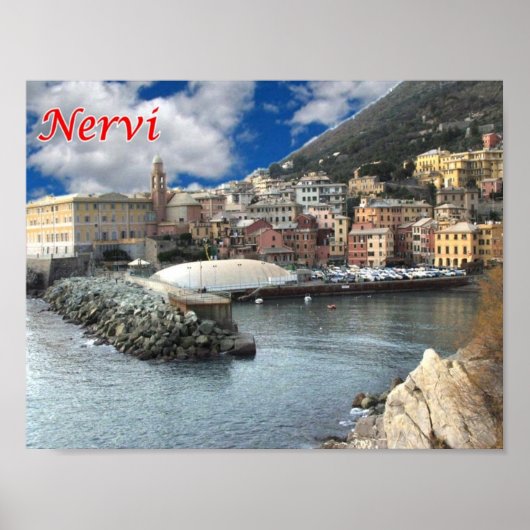 Italië - Liguria - Nervi - Marina - Poster (Voorkant)
