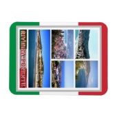 Italië - Liguria - Riviera Ponente - Mosaic - Magn Magneet (Horizontaal)
