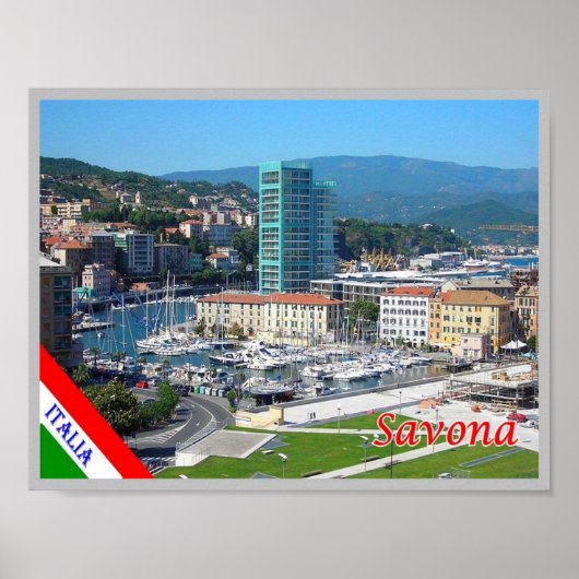 Italië - Liguria - Savona - Harbour - Poster (Voorkant)