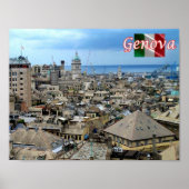 Italië - Ligurië - Genua - binnenstad - Poster (Voorkant)