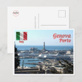 Italië - Ligurië - Genua - Harbour - Briefkaart (Voorkant / Achterkant)