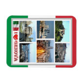 Italië - Ligurië - Genua - I Love - Magnet Magneet (Horizontaal)