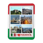 Italië - Ligurië - Genua - I Love - Magnet Magneet (Verticaal)